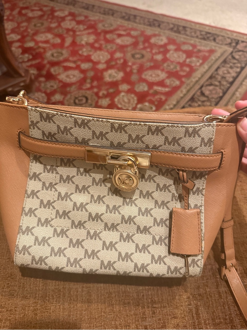 Michael Kors Brown MK Logo Crossbody Bag